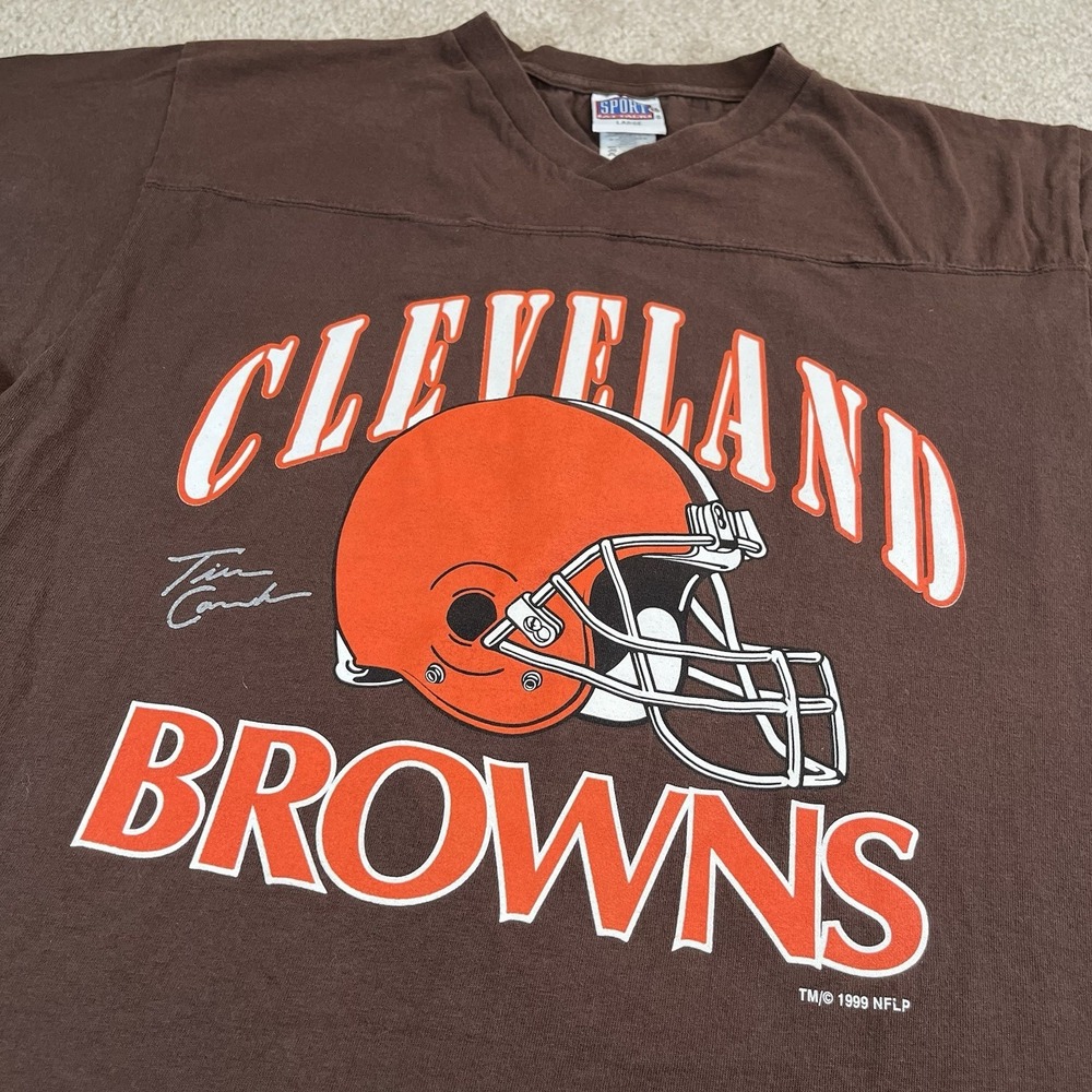 Vintage Cleveland Browns Tim Couch T Shirt L Sport Attack 90s Dbl Sided